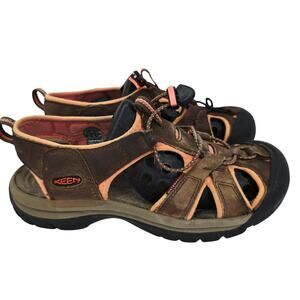 Keen Women's Newport Leather Hiking Sandals Brown 10